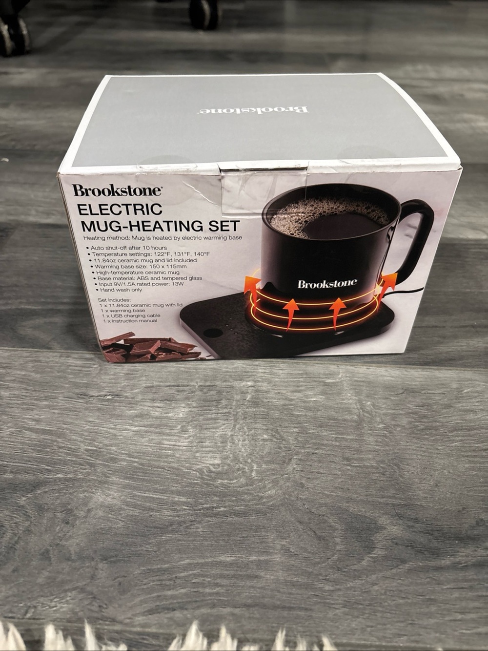 Brookstone Black Electric Mug Warming Set